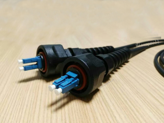 IP67 Glass Fiber Optic Cable With SC LC Or MPO Connectors Jacket OD 0.9MM 2MM 3MM